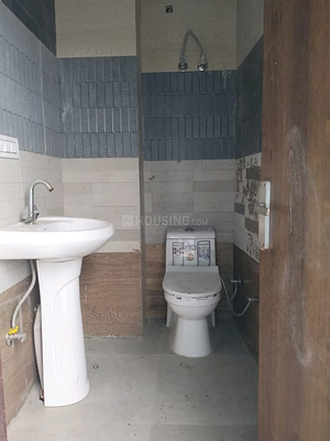 Bathroom with sink and toilet
